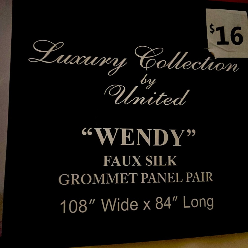Wendy faux silk grommet panel pair.